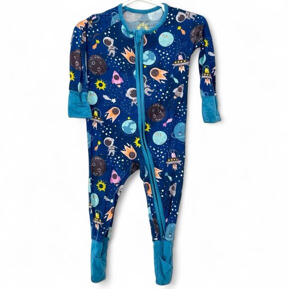 Little Sleepies Out of this World bamboo zippy 3-6 months space pajamas - Picture 1 of 4